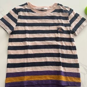 Burberry girls stripes t shirt